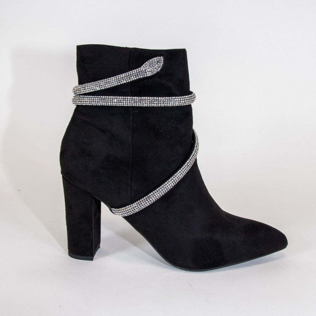 Maude-1 Short Ankle Boots with Chunky Heel