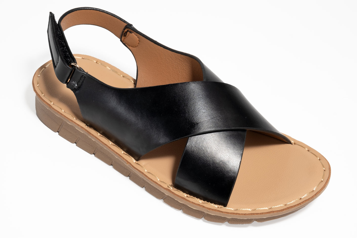 Comfort-5L Chic and Comfortable Crisscross Velcro Sandal