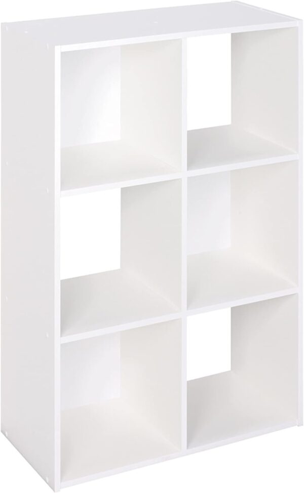 "White 6-Cube Organizer for Efficient Storage - Model 8996 Cubeicals"