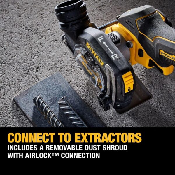 DEWALT 20V MAX Cut-Off Tool 3 in 1 Brushless Power Through Difficult Materials Connected LED Work Light Bare Tool Only - Image 6